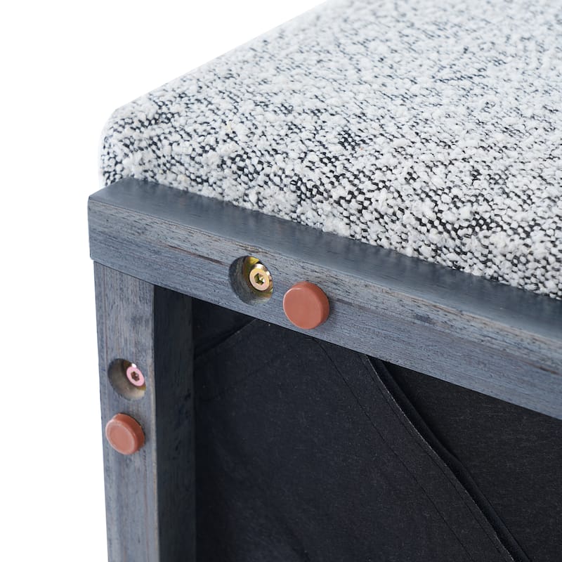 Scott Living Slate Ottoman 30"D × 30"W × 17"H