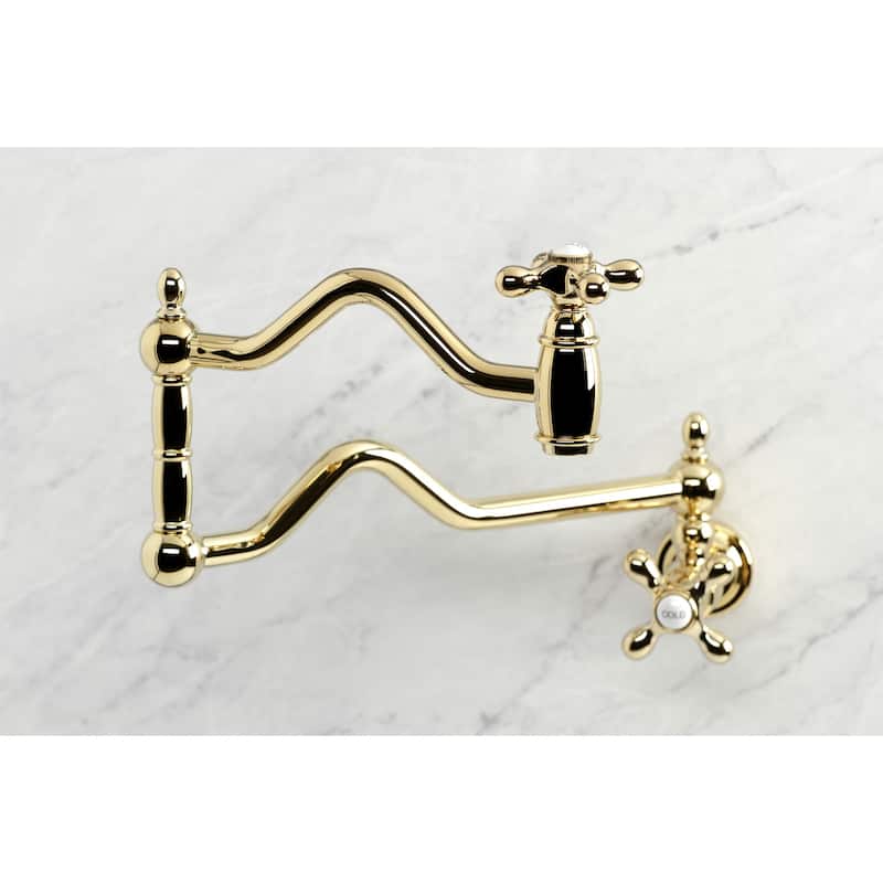 Heritage Wall Mount Pot Filler Kitchen Faucet
