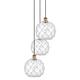 Option Brushed Brass / Clear Glass with White Rope