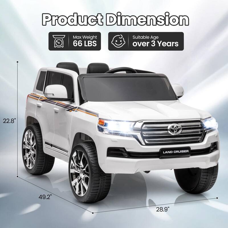 Electric Kids Ride-On Car SUV - 2 Seater Licensed Land Cruiser