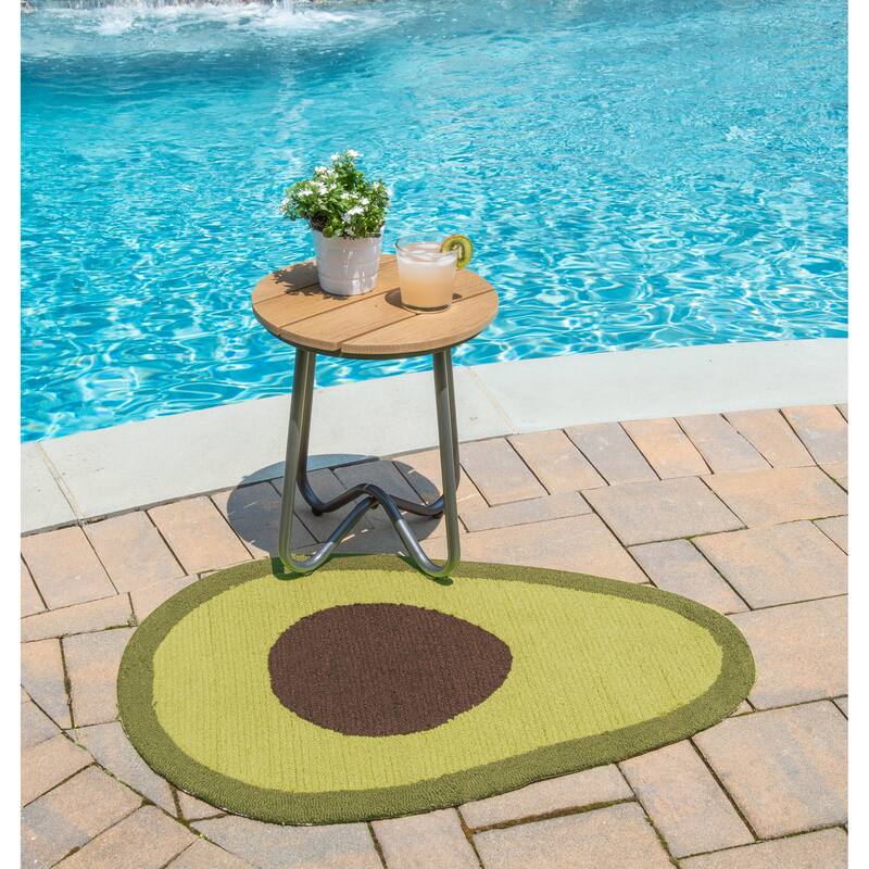 Novogratz by Momeni Cucina Avocado Polyester Kitchen Mat - 2' X 3'