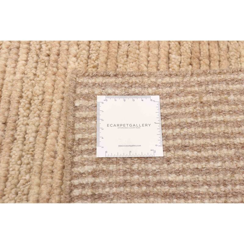 ECARPETGALLERY Hand-knotted Tangier Tan Wool Rug - 5'0 x 8'0