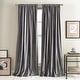 preview thumbnail 1 of 23, DKNY Modern Knotted Velvet Curtain Panel Pair 108 Inches - Charcoal