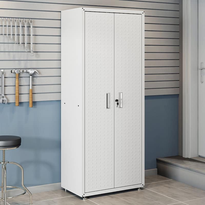 Fortress 74.8" Tall Garage Cabinet - White