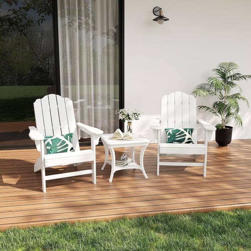 HDPE Adirondack Patio Chairs for Garden, Deck, Backyard, Poolside