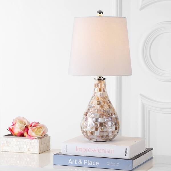 slide 2 of 16, Mona 20.5" Mini LED Table Lamp, Seashell by JONATHAN Y Seashell
