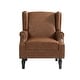preview thumbnail 9 of 21, 2 Set Modern Vegan Leather Wing Back Armchair