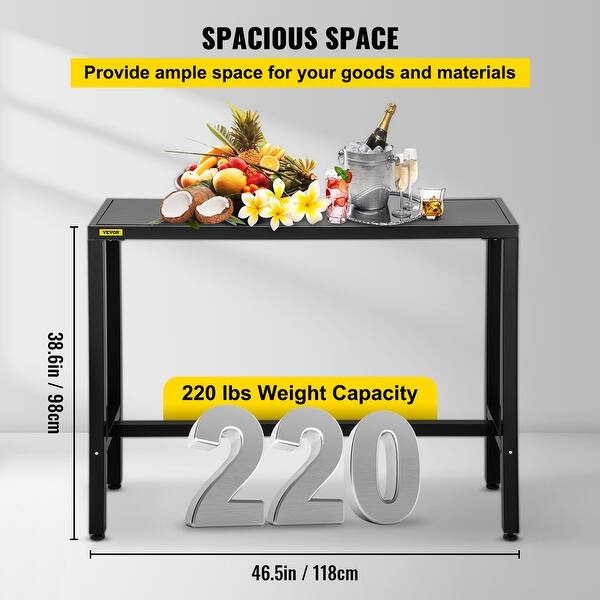 VEVOR Galvanized Steel Outdoor Workstation with Rubber Feet Double