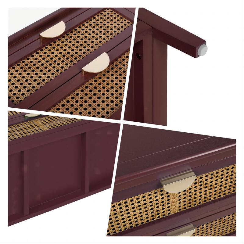31'' Freestanding 3 Drawer Cabinet and Accent Storage Cabinet for living Room, Bedroom