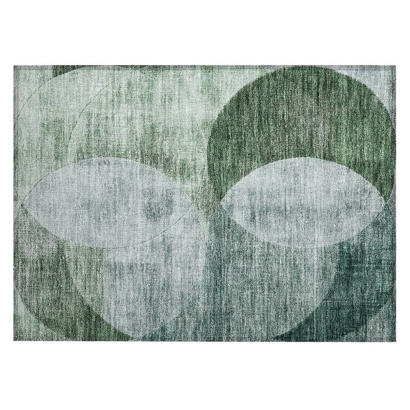Machine Washable Indoor/ Outdoor Contemporary Deco Chantille Rug