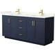 Option Dark Blue / Giotto Quartz Top / Brushed Gold
