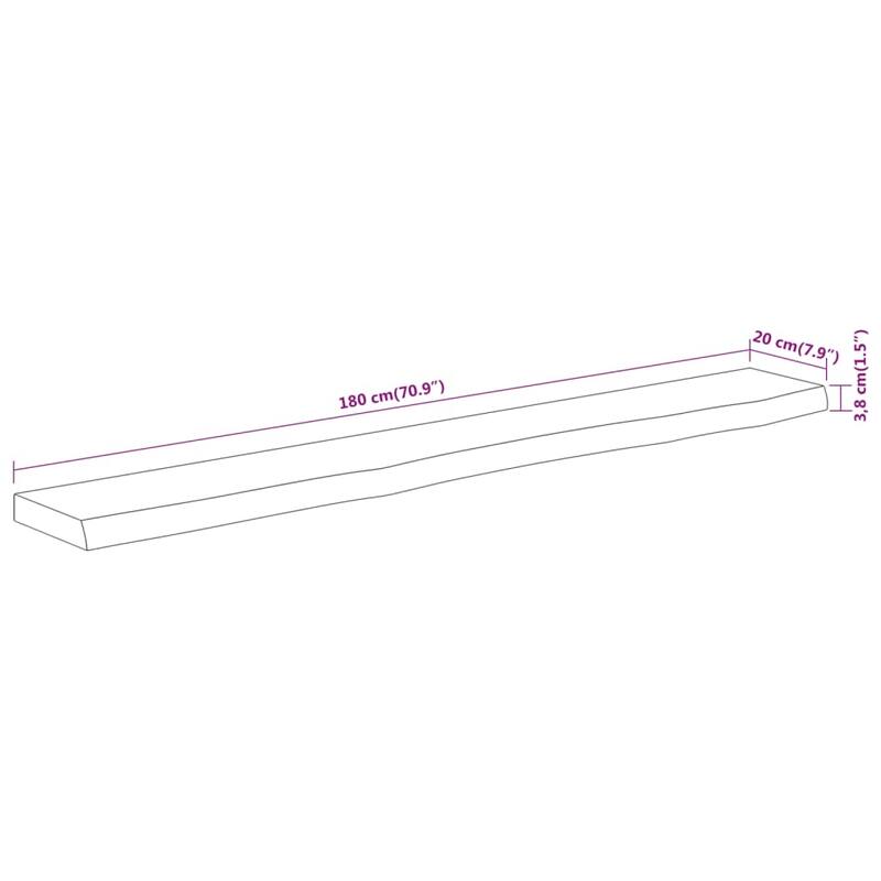 vidaXL Wall Shelf Solid Acacia wood in Durable