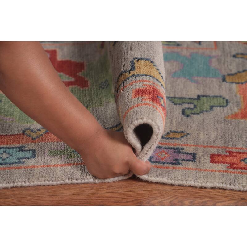 Floral Oushak Oriental Area Rug Handmade Living Room Wool Carpet - 8'9"x 12'3"