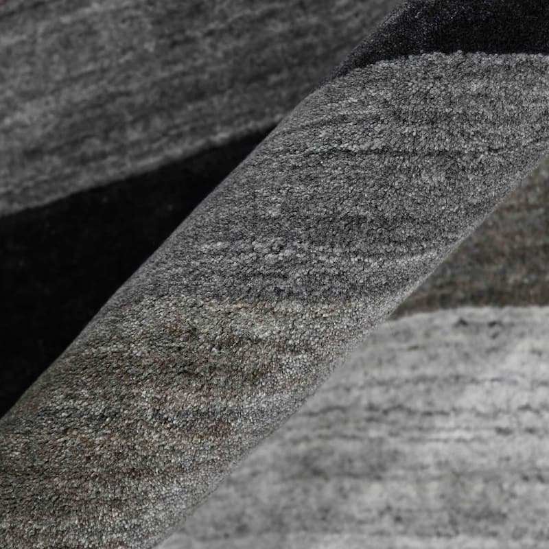 Berkley Hand-woven Colorblock Wool and Art Silk Area Rug