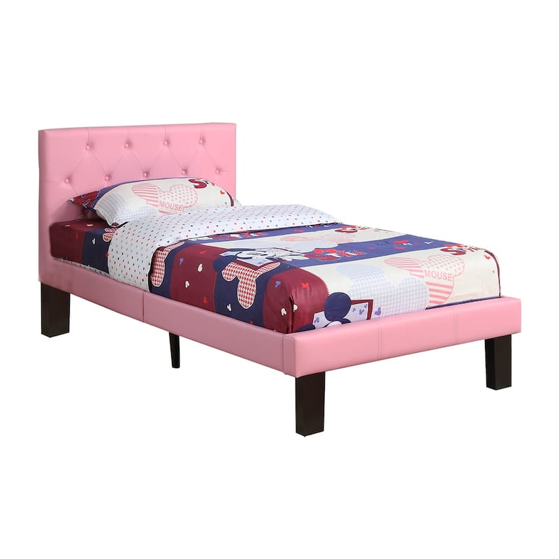 Faux Leather Upholstered Full Size Bed