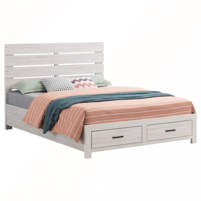 Queen Platform Bed with Storage Drawers