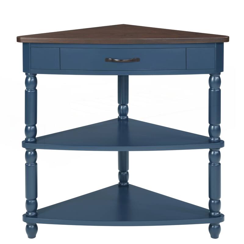 33.8 Inch Small Triangle Corner Table