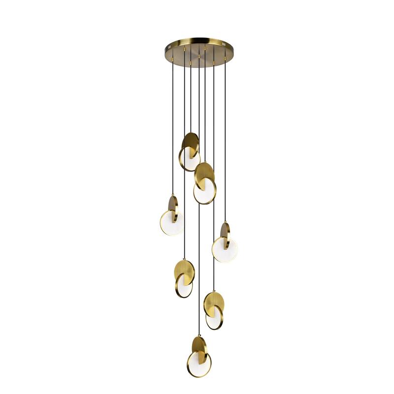Tranche LED Pendant With Brushed Brass Finish - Brushed Brass