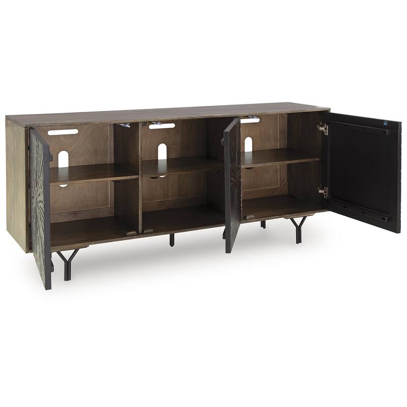 Signature Design by Ashley Lavinmont Brown Accent Cabinet - 64.13" W x 16.13" D x 30.13" H