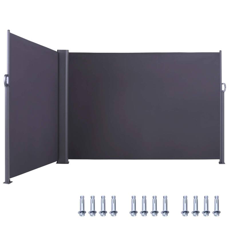 MFSTUDIO Outdoor Side Awning, Patio Retractable Screen Private Space Divider
