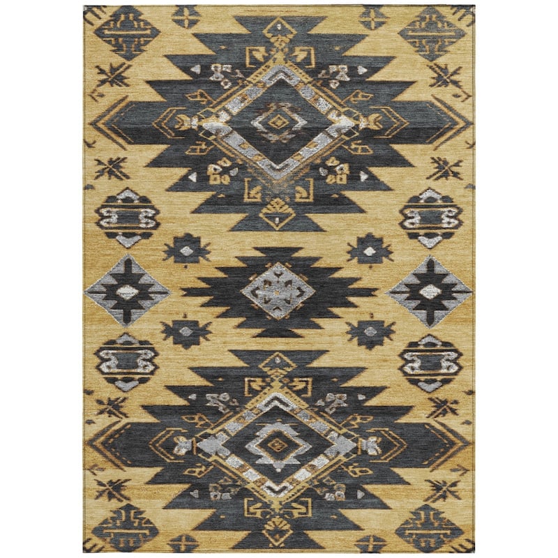HomeRoots Tribal Transitional Rectangle Outdoor Rug