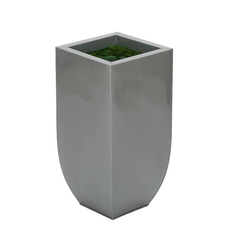 Faux 8ft Fishtail Palm Tree in Zinc Planter