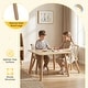 preview thumbnail 7 of 18, Gymax 3PCS Toddler Furniture w/Pine Wood Frame Curved Backrest Round
