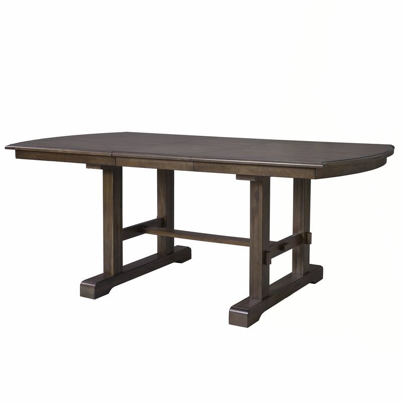 60"-78"Farmhouse Large Expanding Table for 4-8 (Brown)