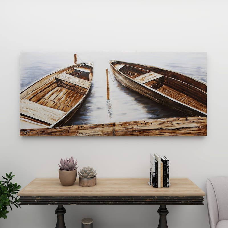 Canvas Sail Boat Wall Art - Brown - Roche River Decor