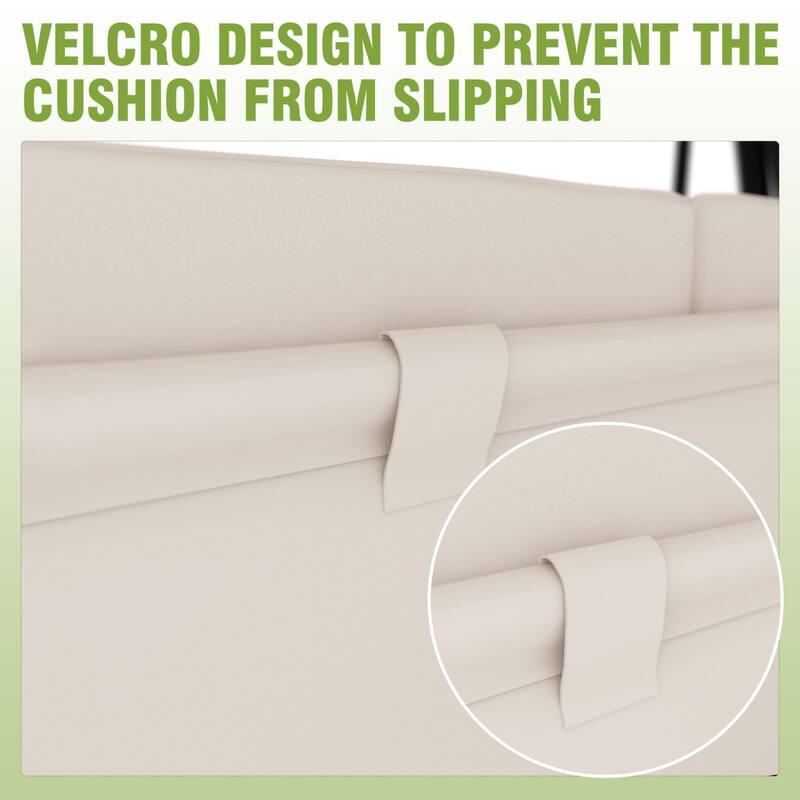 VEIKOUS Outdoor 3-Person Patio Porch Swing with Adjustable Canopy and Cushions