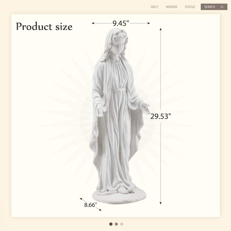 Outdoor Religious Sculpture, Garden Decor, Waterproof Sculpture, Suitable for Courtyard, Front porch, Patio
