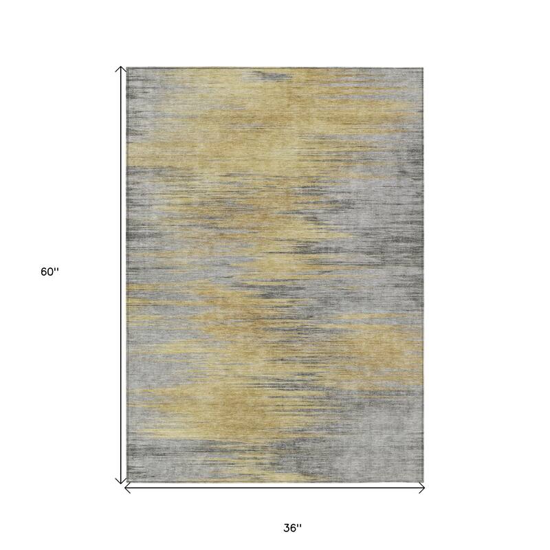 HomeRoots Abstract Transitional Rectangle Outdoor Rug