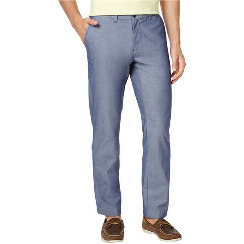 Tommy Hilfiger Mens Cotton Casual Trouser Pants, Blue, 40W x 30L