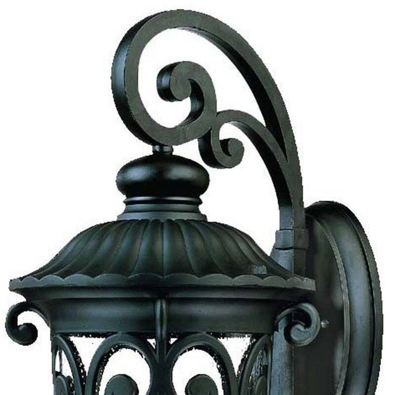 Glass Flush Wall Mount Light with 3 LED Bulbs and Seeded Shade - 14” x 11.25” x 27.5” (D x W x H)
