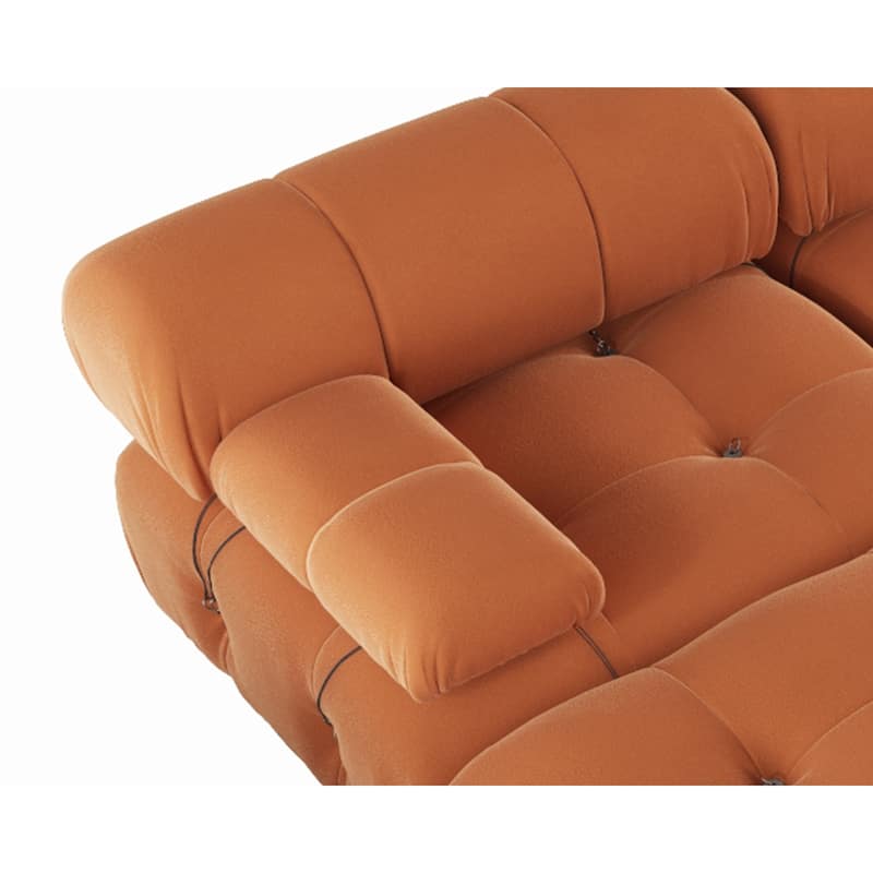 6-Seat Velvet Upholstered Symmetrical U-Shaped Sectional Sofa