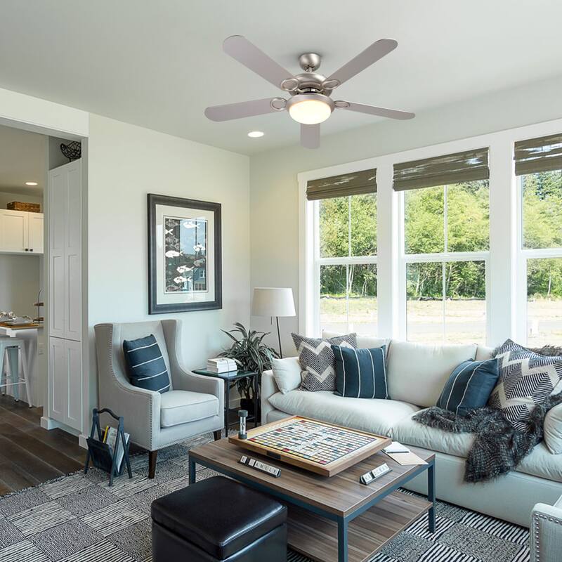 CO-Z 52" 5-Blade Reversible Ceiling Fan with LED Light and Remote