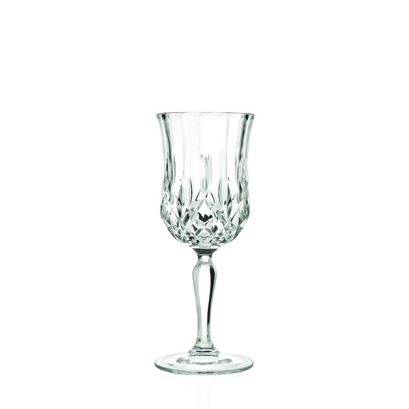 Majestic Gifts Inc. Glass Wine Goblets -Cut-7.75 Oz.-Set/6