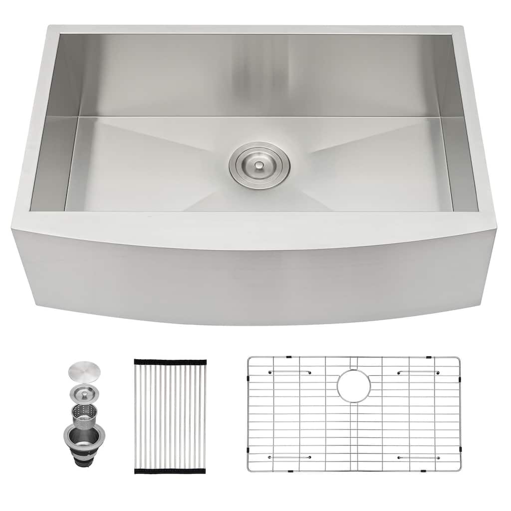 36 Inch Kitchen Sink Stainless Steel 18 gauge Apron Front Kitchen Sink - 36 x 20