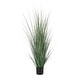 preview thumbnail 5 of 12, Green Faux Foliage Tall Onion Grass Artificial Plant with Black Plastic Pot