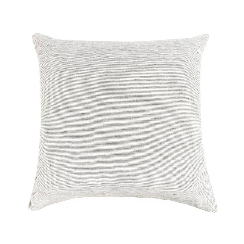 100% French Linen Throw Pillow Sham by BOKSER HOME - Pillow Covers - 20" x 20" - Shadow Pinstripe