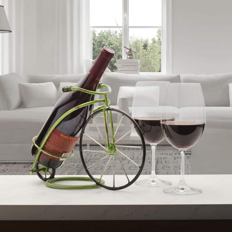 Elements Metal Bicycle Wine Holder, 12X9 Inch