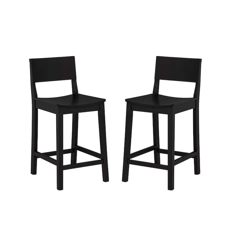 Dahlia Wood 24-Inch Armless Counter Stool (Set of 2)