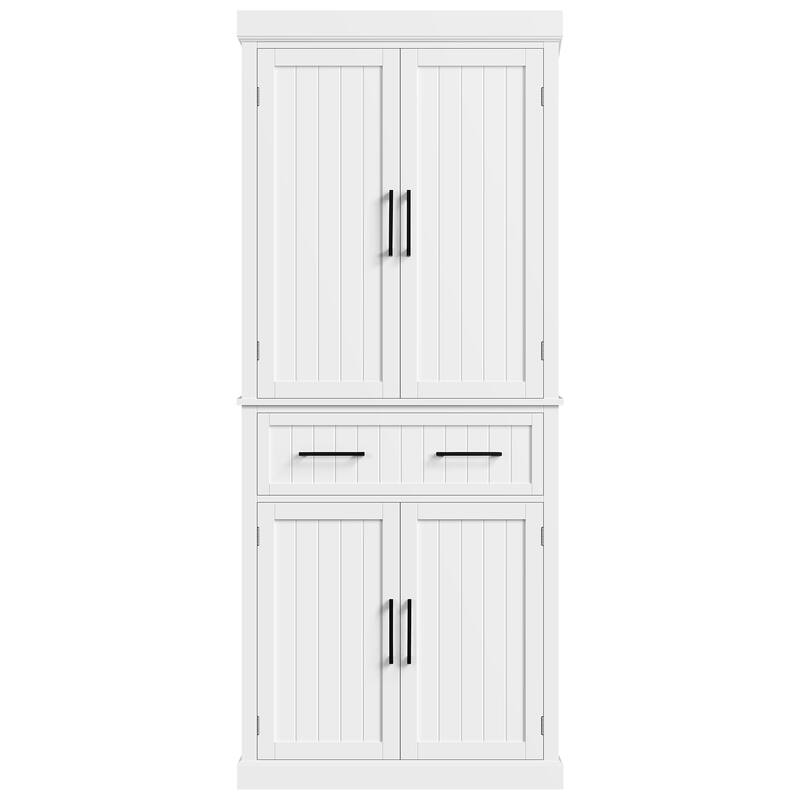 Yaheetech Wooden Kitchen Pantry Storage Cabinet with Doors and Shelves