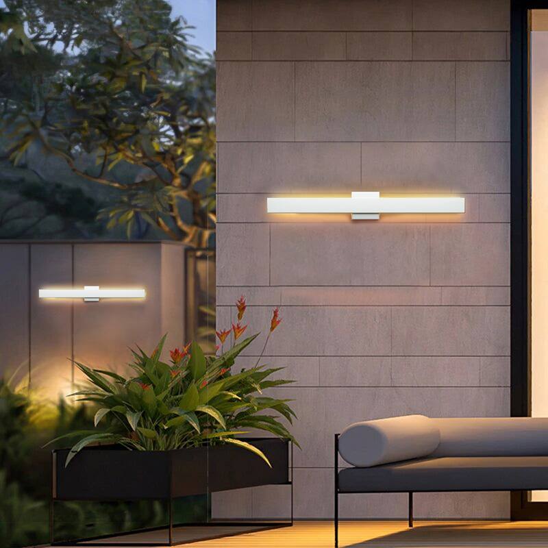 2Pack Outdoor Hardwired Bar Wall Light Linear Sconce with LED Source