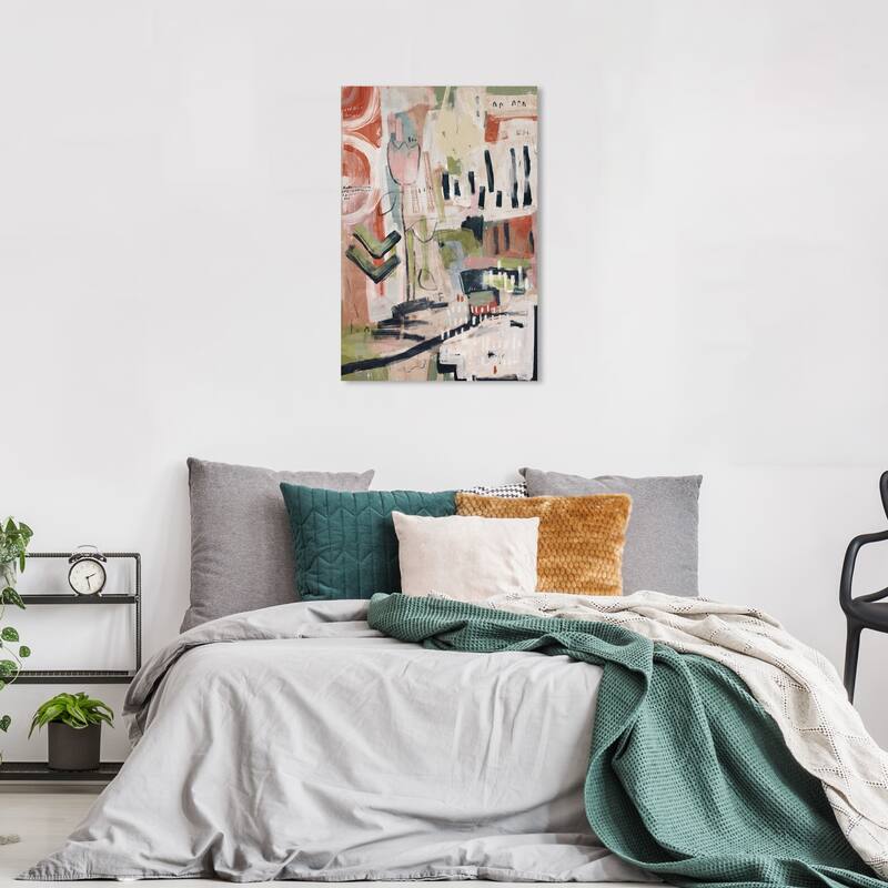 Wynwood Studio Canvas Abstract Piano with my Flowers Green Modern & Contemporary Wall Art Canvas Print - 24 x 36