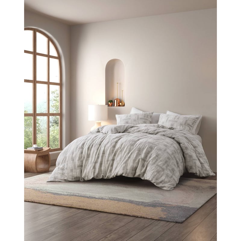 INK+IVY Cairo 3 Piece Cotton Jacquard Duvet Set