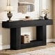 preview thumbnail 15 of 47, Farmhouse 2-Tier Entryway Table for Living Room, Hallway, Foyer Black
