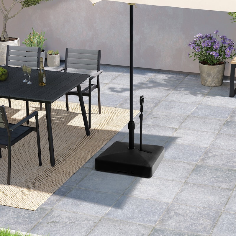 Outdoor Patio Umbrella Stand Holder Base with Wheels and Handle for Market Table Umbrella