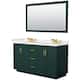 Option Green / White Quartz Top / Brushed Gold Hardware