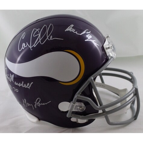 Purple People Eaters Autographed Minnesota Vikings Full Size Replica Helmet PPE JSA